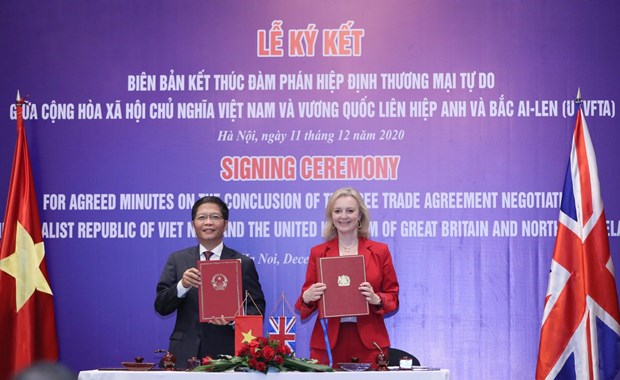  Việt Nam và Anh đang gấp rút hoàn thành các thủ tục, đảm bảo UKVFTA có thể thực hiện ngay từ 23 giờ ngày 31-12-2020. (Ảnh: Đức Duy/Vietnam+)