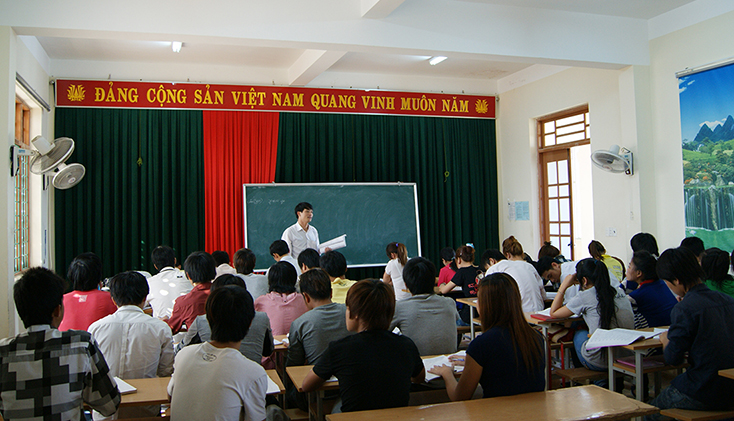 Hoạt động đào tạo kỹ năng tại Trung tâm dịch vụ việc làm thanh niên Quảng Bình.