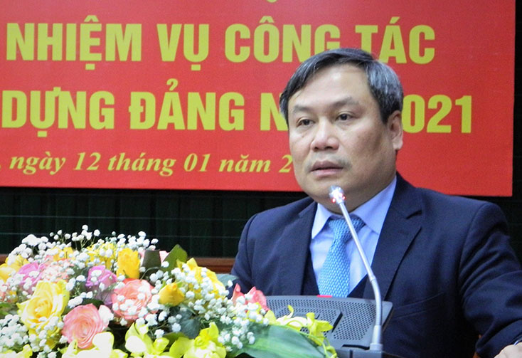 Đồng chí Bí Thư Tỉnh ủy Vũ Đại Thắng phát biểu chỉ đạo hội nghị.