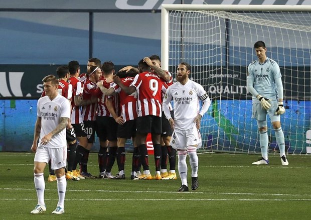 Real bại trận trước Bilbao ở Siêu cúp Tây Ban Nha. (Nguồn: sportskeeda)