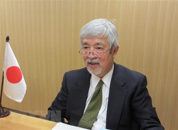 Ông Hiroyuki Moribe trả lời phỏng vấn phóng viên TTXVN. (Ảnh: Đức Thịnh/TTXVN)