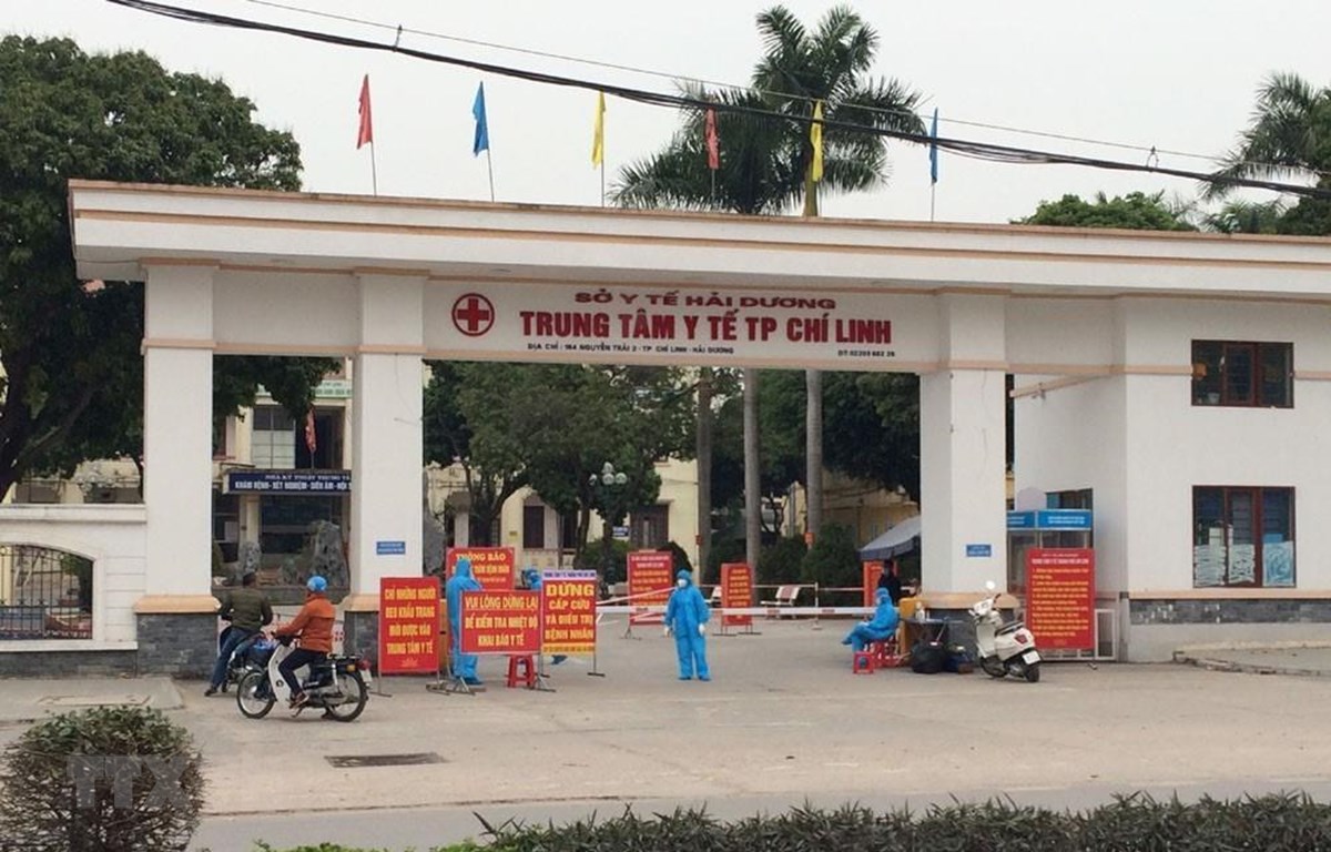 Trung tâm Y tế thành phố Chí Linh, Hải Dương - nơi được chọn lập bệnh viện dã chiến để phòng, chống COVID-19. (Ảnh: TTXVN phát)