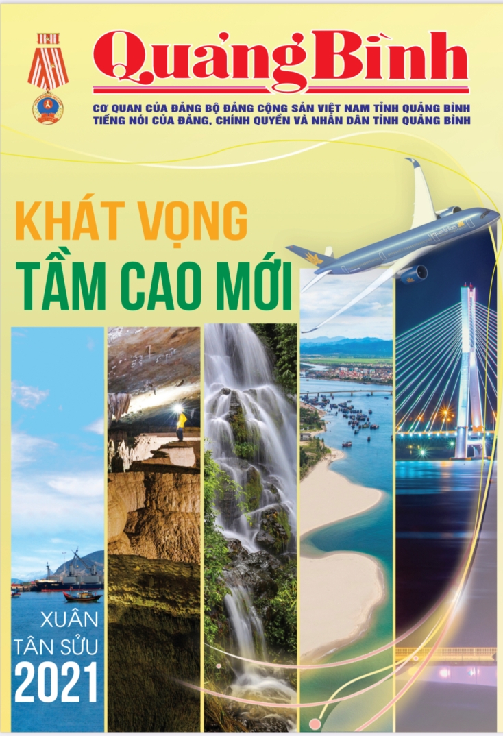 Trang bìa Báo Quảng Bình Xuân Tân Sửu 2021.