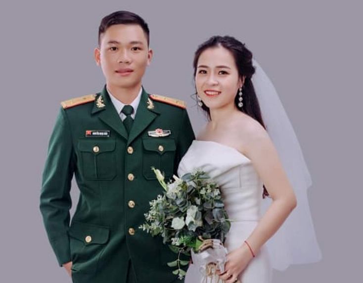 Ảnh cưới của trung úy Nguyễn Ngọc Bảo 