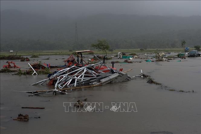  Cảnh tàn phá sau thảm họa sóng thần tại Pandeglang, tỉnh Banten, Indonesia ngày 23-12-2018. Ảnh tư liệu: THX/TTXVN