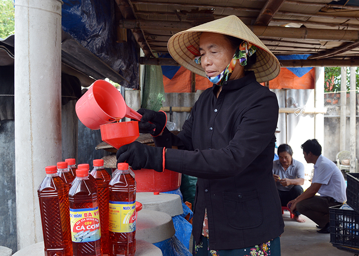 Các làng biển ở huyện Bố Trạch nỗ lực duy trì nghề chế biến hải sản.