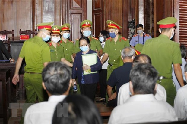 Bị cáo Dương Thị Bạch Diệp tại phiên tòa ngày 15-3. (Ảnh: Thanh Vũ/TTXVN)
