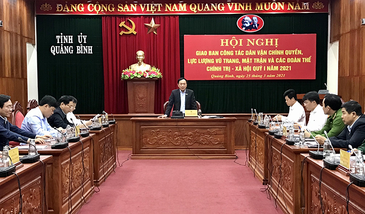   Đồng chí Phó Bí thư Thường trực Tỉnh ủy Trần Hải Châu phát biểu kết luận hội nghị.