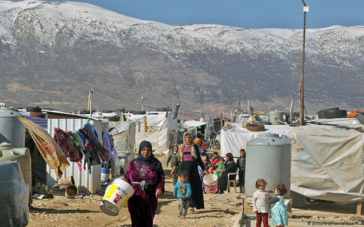 Người tị nạn Xy-ri sống tại Li-băng. Ảnh DW