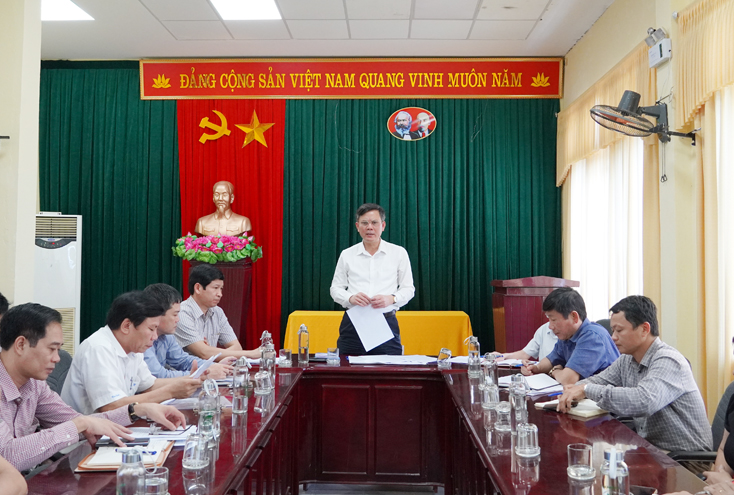 Đồng chí Chủ tịch UBND tỉnh Trần Thắng phát biểu kết luận tại buổi làm việc.