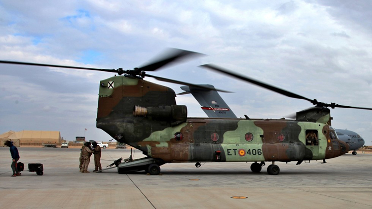 Máy bay quân sự Mỹ nằm tại căn cứ không quân Ain al-Asad, tỉnh Anbar, Iraq. Ảnh: AP Photo