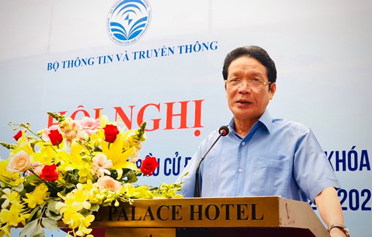 Đồng chí Hoàng Vĩnh Bảo, Thứ trưởng Bộ Thông tin và Truyền thông phát biểu tại Hội nghị.