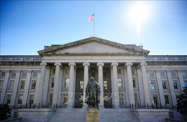 Trụ sở Bộ Tài chính Mỹ tại Washington, DC. Ảnh: AFP/TTXVN