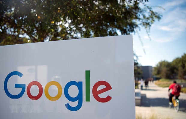  Biểu tượng Google tại trụ sở ở Menlo Park, California, Mỹ. (Ảnh: AFP/TTXVN)