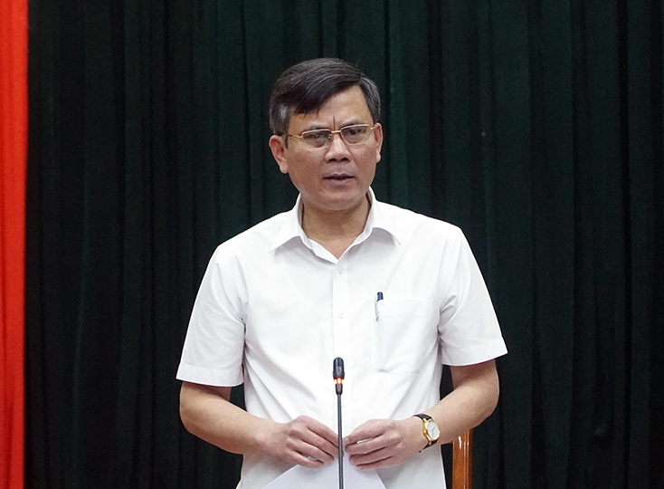 Đồng chí Trần Thắng, Phó Bí thư Tỉnh ủy, Chủ tịch UBND tỉnh, Chủ tịch UBBC tỉnh kết luận phiên họp
