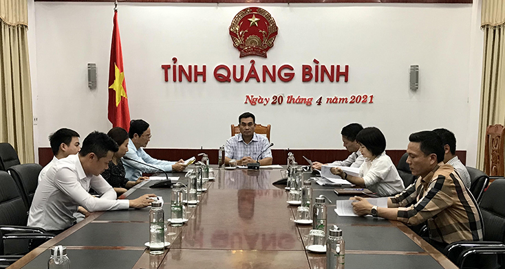 Các đại biểu dự hội thảo tại điểm cầu tỉnh Quảng Bình.          