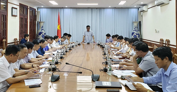 Đồng chí Phó Chủ tịch Thường trực UBND tỉnh Đoàn Ngọc Lâm kết luận cuộc họp.