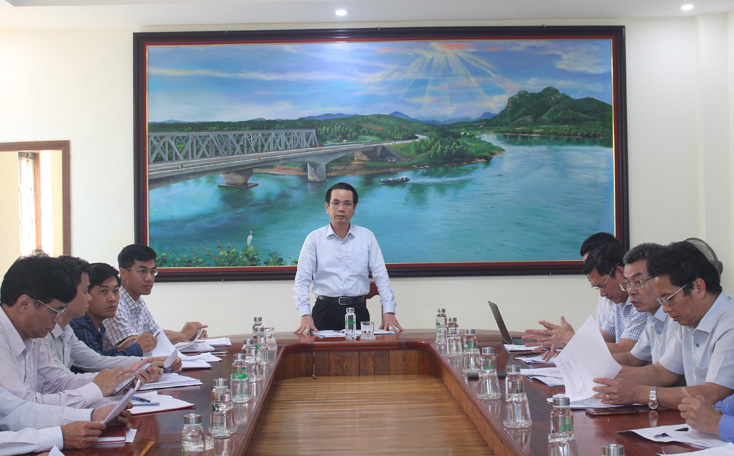 Đồng chí Phan Mạnh Hùng, Phó Chủ tịch UBND tỉnh kết luận tại buổi làm việc