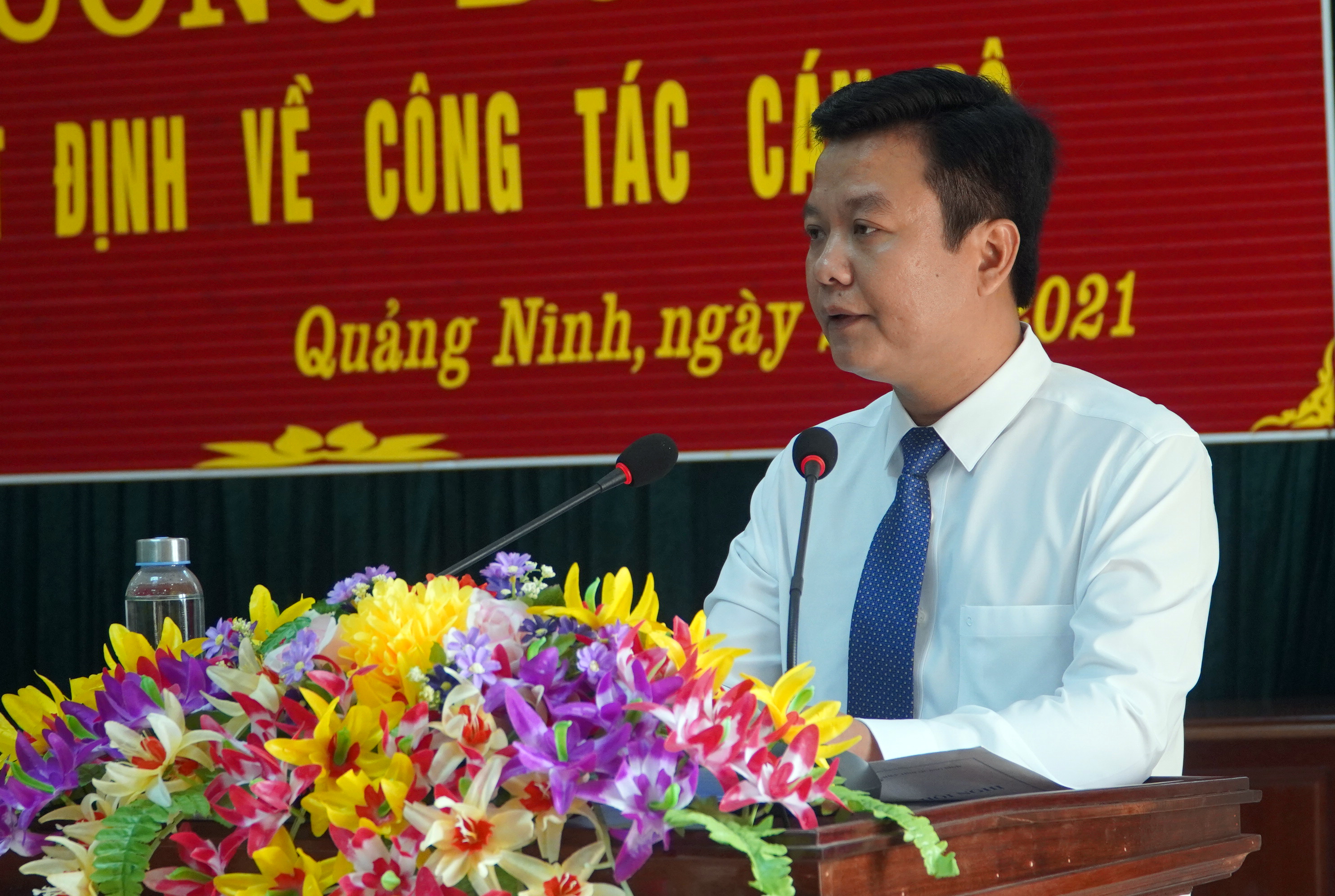 Đồng chí Trần Quốc Tuấn phát biểu nhận nhiệm vụ