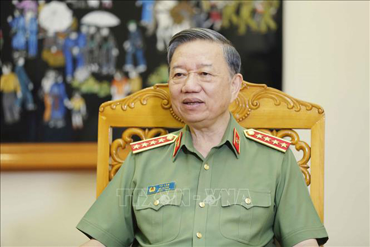 Đại tướng Tô Lâm, Ủy viên Bộ Chính trị, Bộ trưởng Bộ Công an. Ảnh: Doãn Tấn/TTXVN