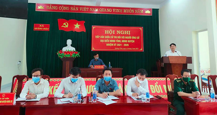 Đại biểu HĐND tỉnh tiếp xúc cử tri huyện Quảng Trạch tại xã Quảng Châu