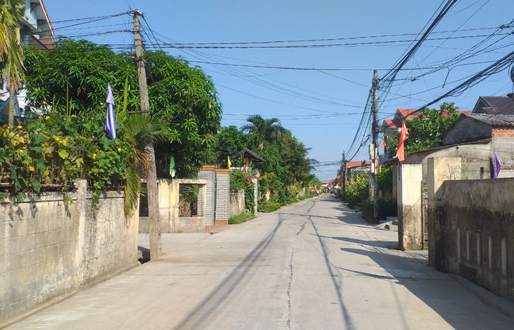 Bộ mặt nông thôn mới ở Phan Xá ngày càng khang trang.