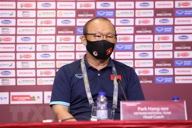 Huấn luyện viên Park Hang-seo. (Ảnh: Hoàng Linh/TTXVN)
