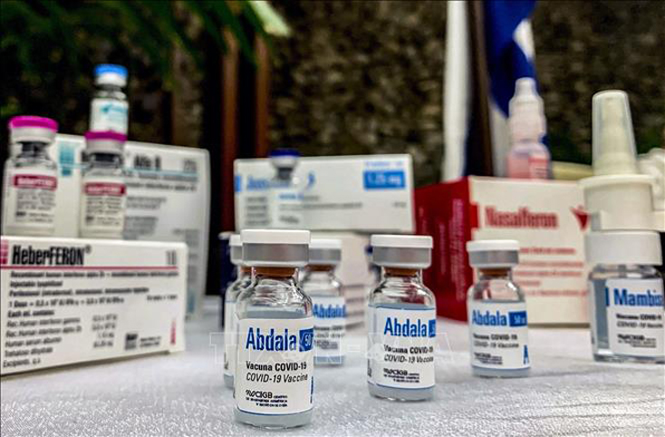 Vaccine ngừa COVID-19 Abdala của Tập đoàn Công nghệ sinh học và dược phẩm BioCubaFarma, Cuba. Ảnh: AFP/TTXVN