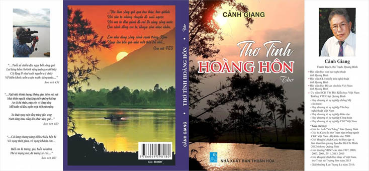 Bìa cuốn sách “Thơ tình Hoàng hôn” của Cảnh Giang-NXB Thuận Hóa-năm 2021.