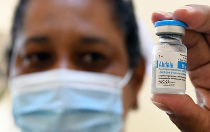 Vaccine Abdala do Cuba sản xuất. Ảnh: Xinhua