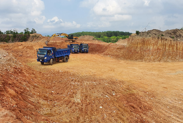 Các điểm, mỏ đất san lấp được cấp phép hiện tại có trữ lượng nhỏ với tổng trữ lượng khoảng 5,36 triệu m3.
