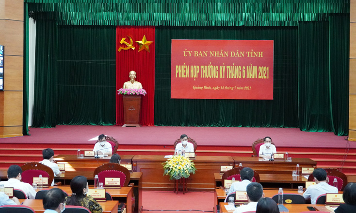 Đồng chí Phó Chủ tịch Thường trực UBND tỉnh Đoàn Ngọc Lâm chủ trì phần thảo luận. 