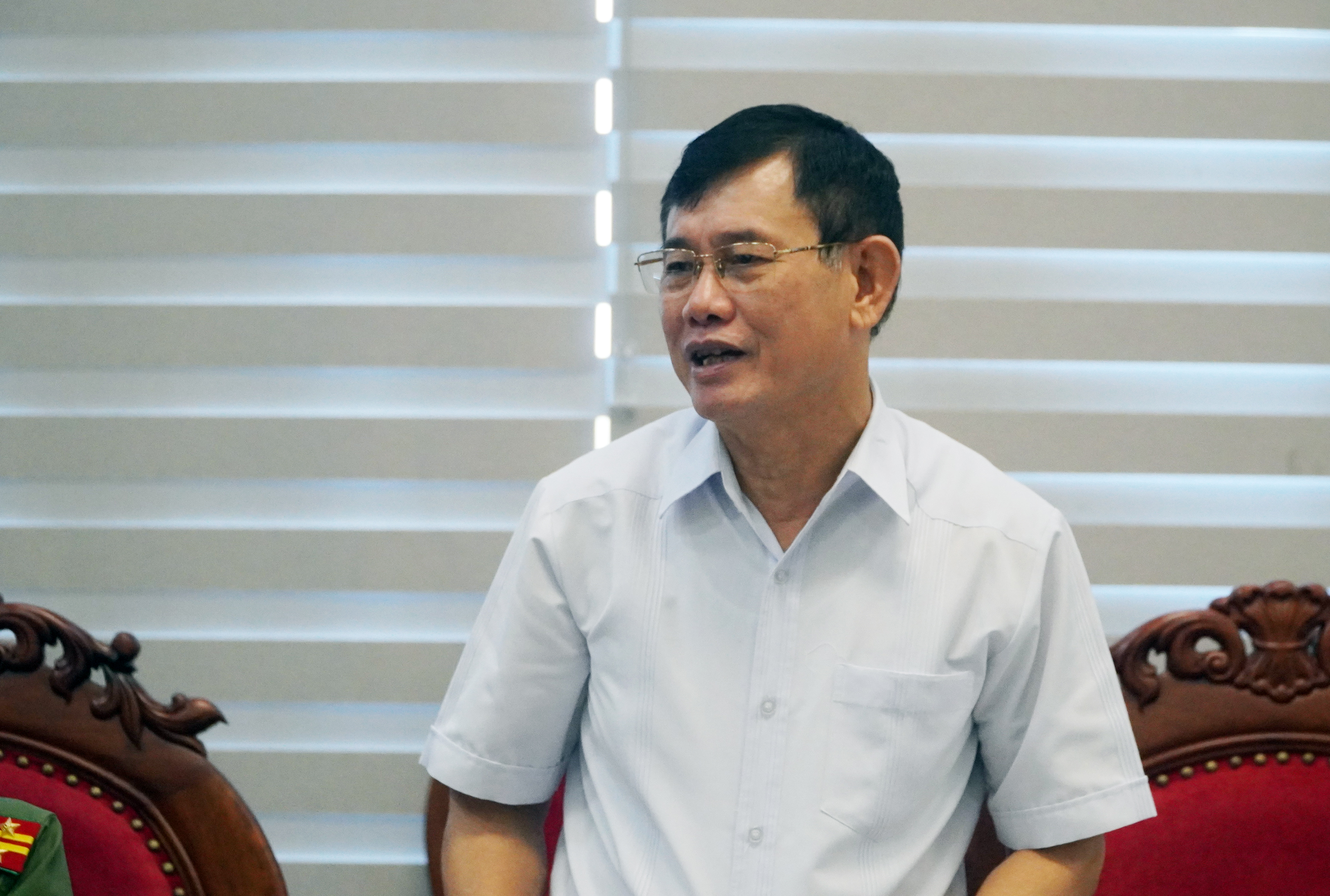 Đồng chí Nguyễn Ngọc Phương, Phó trưởng đoàn ĐBQH khóa XIV phát biểu tại buổi làm việc