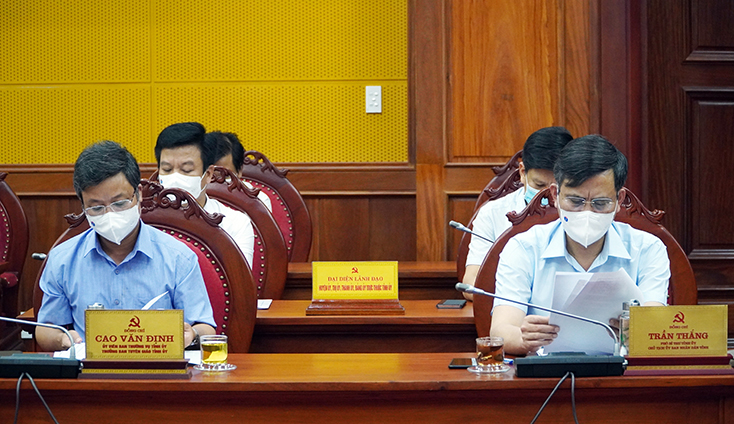 Đại biểu dự hội nghị tại điểm cầu Quảng Bình.