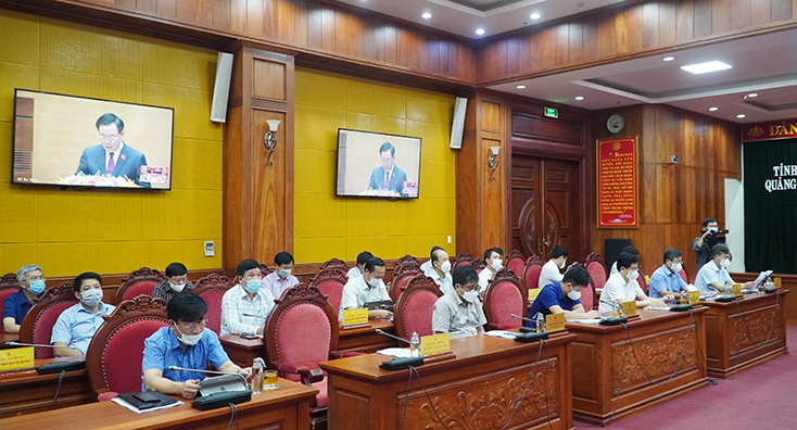 Đại biểu dự hội nghị tại điểm cầu Quảng Bình.
