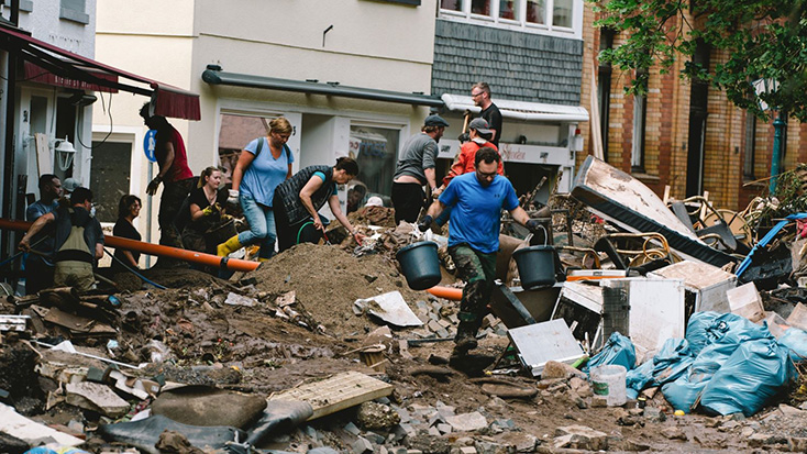 Lũ lụt gây hậu quả nghiêm trọng tại Đức. Ảnh: DPA