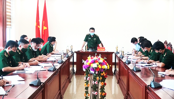 Bộ Chỉ huy BĐBP tỉnh họp khẩn cấp về công tác triển khai phòng, chống dịch Covid-19.
