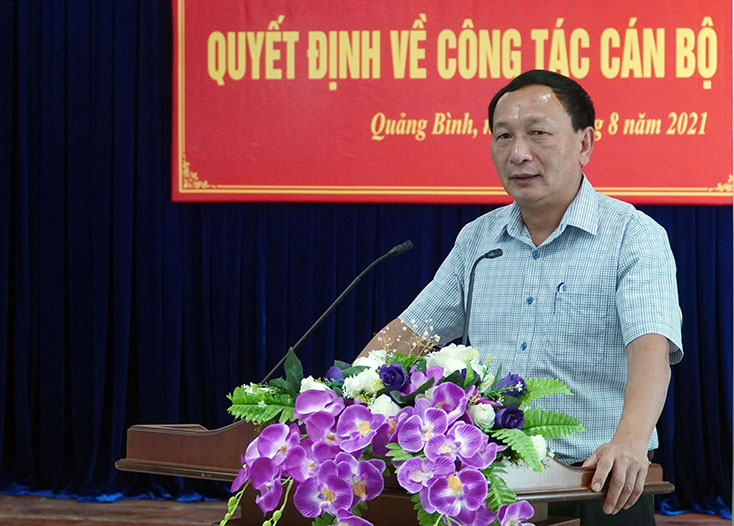 Đồng chí Phó Bí thư Thường trực Tỉnh ủy Trần Hải Châu phát biểu giao nhiệm vụ.