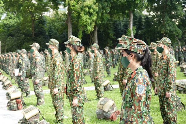 Khối học viên năm thứ 4 tại lễ xuất quân.
