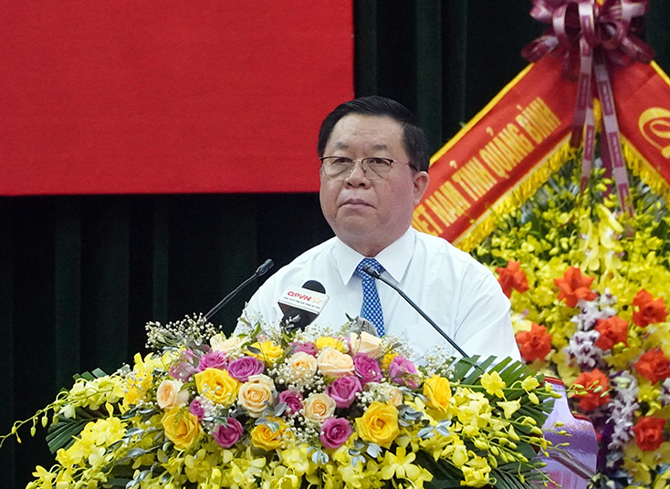 Đồng chí Nguyễn Trọng Nghĩa, Bí thư Trung ương Đảng, Trưởng ban Tuyên giáo Trung ương phát biểu khai mạc hội thảo