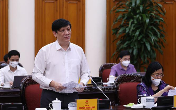 Bộ trưởng Bộ Y tế Nguyễn Thanh Long phát biểu. Ảnh: Dương Giang/TTXVN