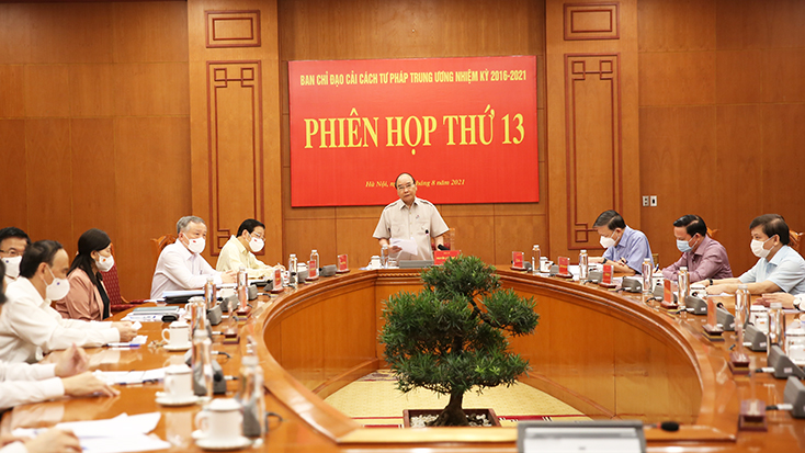 Các thành viên Ban Chỉ đạo tham dự Phiên họp thứ 13. Ảnh: VGP/Lê Sơn.