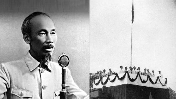 Chủ tịch Hồ Chí Minh đã đọc bản ”Tuyên ngôn Độc lập” ngày 2-9-1945. (Ảnh: Tư liệu/TTXVN) 