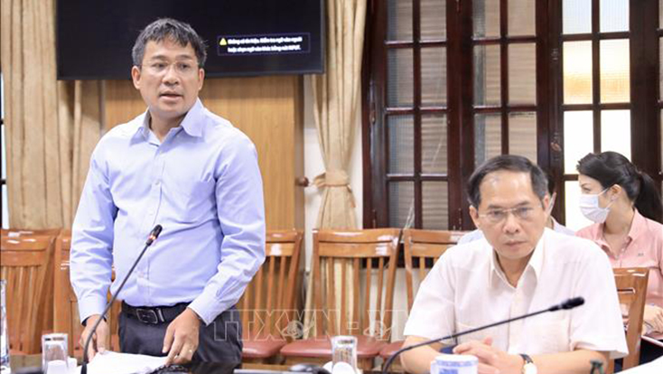 Thứ trưởng Bộ Ngoại giao Nguyễn Minh Vũ phát biểu. Ảnh: Lâm Khánh/TTXVN