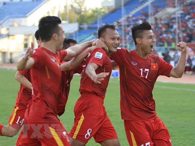 Vòng loại thứ 3 World Cup 2022 sẽ là tiền đề giúp đội tuyển Việt Nam có cơ hội lớn bảo vệ chức vô địch AFF Cup 2020. Ảnh: TTXVN