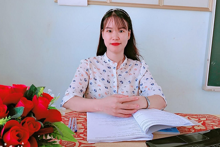 Cô giáo Nguyễn Thị Liên, Trường THCS Quảng Thanh, đoạt giải nhất tuần thi thứ 20.