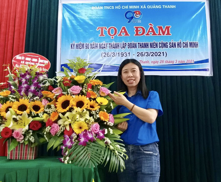   Cô giáo Trần Thị Thanh Xuân, Trường THCS Quảng Thanh, đoạt giải nhất tuần thi thứ 21.