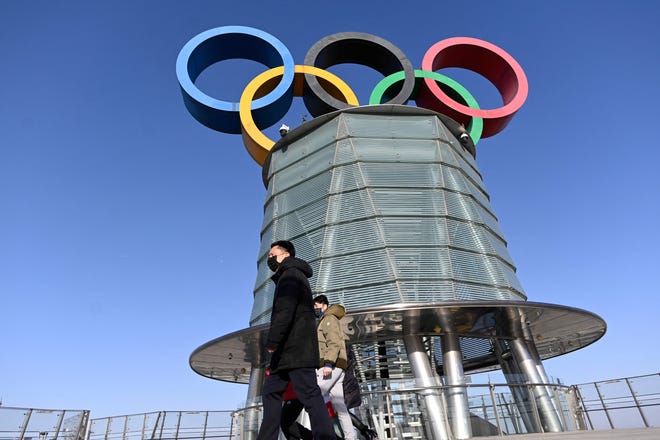 Tháp Olympic tại thủ đô Bắc Kinh. Ảnh: Getty Images