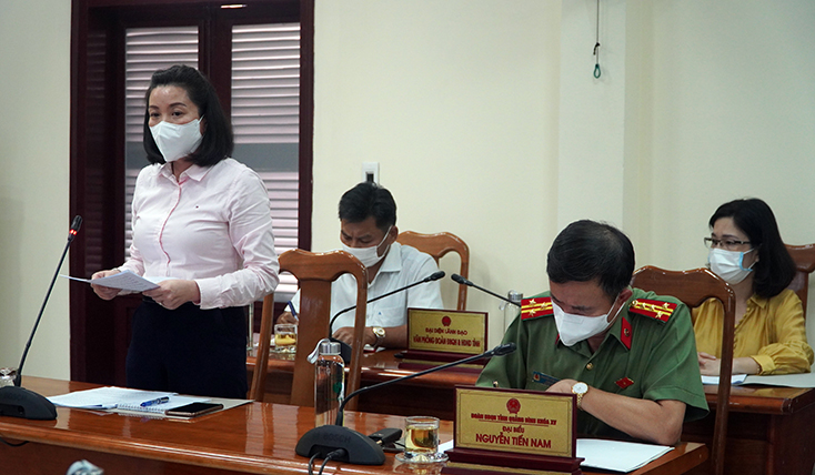 Đồng chí Nguyễn Minh Tâm, Tỉnh ủy viên, Phó trưởng đoàn chuyên trách Đoàn ĐBQH tỉnh đã trình bày dự kiến nội dung, chương trình kỳ họp.