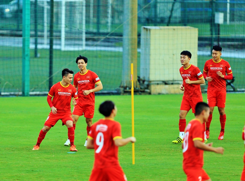  Ngày 1-10, tuyển Việt Nam sẽ lên đường sang UAE để chuẩn bị cho trận đấu gặp đội tuyển Trung Quốc. Ảnh: VFF